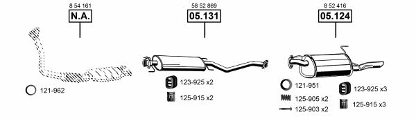 Asmet OP055290 Exhaust system OP055290