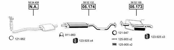 Asmet OP055760 Exhaust system OP055760