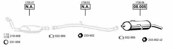  PE081455 Exhaust system PE081455