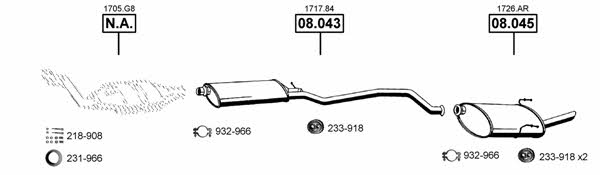  PE083680 Exhaust system PE083680