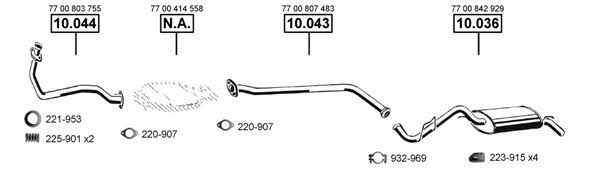  RE100215 Exhaust system RE100215