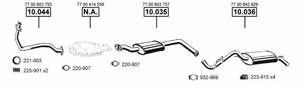  RE100220 Exhaust system RE100220
