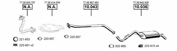  RE100235 Exhaust system RE100235
