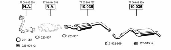  RE100245 Exhaust system RE100245