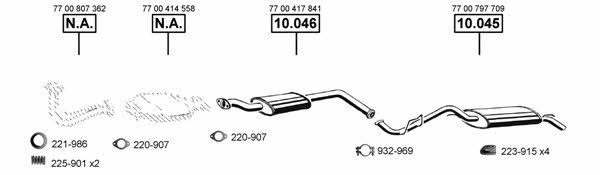 Asmet RE100290 Exhaust system RE100290