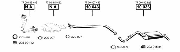  RE100325 Exhaust system RE100325