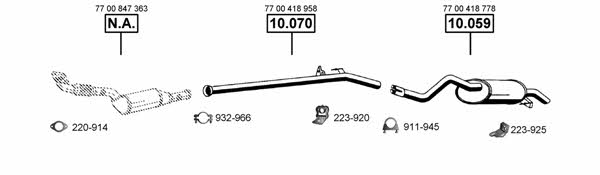  RE100365 Exhaust system RE100365