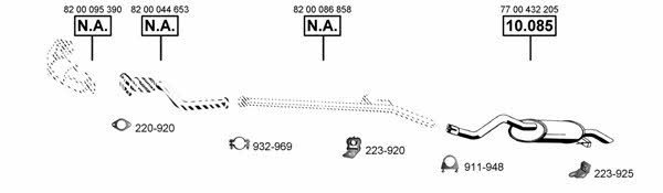 RE100450 Asmet Exhaust system