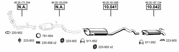  RE100800 Exhaust system RE100800