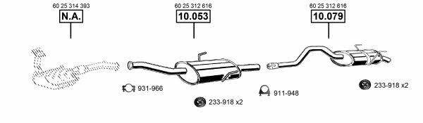  RE100910 Exhaust system RE100910