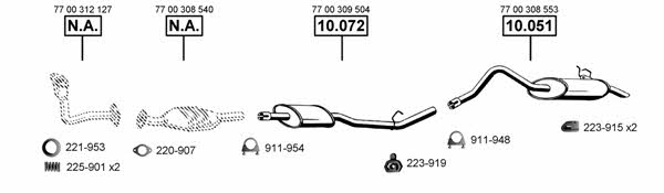  RE101600 Exhaust system RE101600