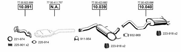  RE101800 Exhaust system RE101800