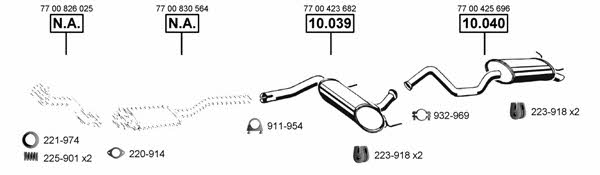 Asmet RE101870 Exhaust system RE101870