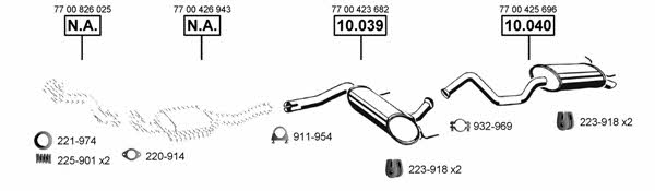 Asmet RE101875 Exhaust system RE101875