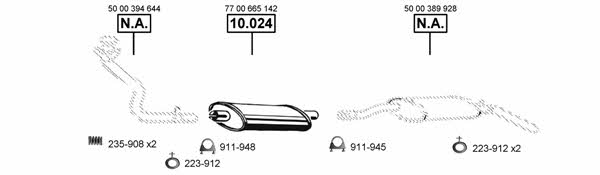 Asmet RE102120 Exhaust system RE102120