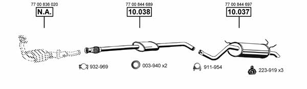  RE102300 Exhaust system RE102300