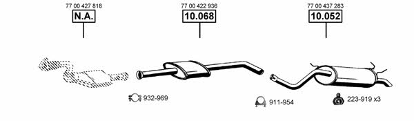 Asmet RE102415 Exhaust system RE102415