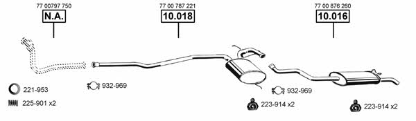  RE104050 Exhaust system RE104050