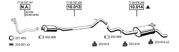 Asmet RE104115 Exhaust system RE104115