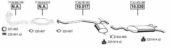  RE104160 Exhaust system RE104160