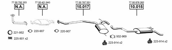  RE104190 Exhaust system RE104190