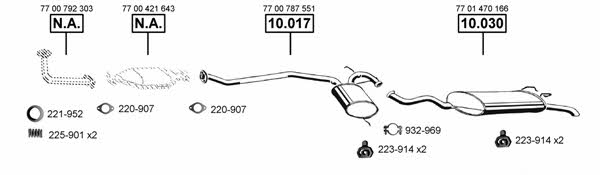  RE104200 Exhaust system RE104200