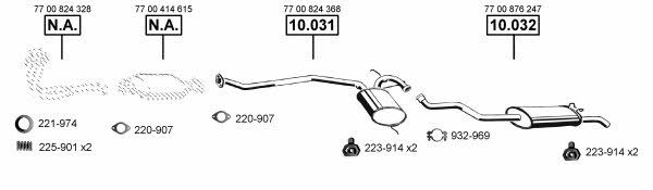  RE104210 Exhaust system RE104210