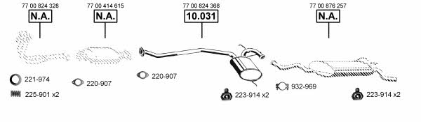 Asmet RE104225 Exhaust system RE104225