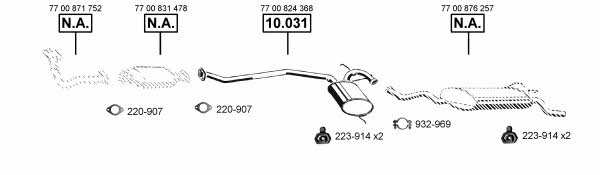 Asmet RE104230 Exhaust system RE104230
