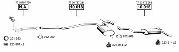  RE104250 Exhaust system RE104250