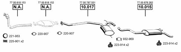 Asmet RE104255 Exhaust system RE104255