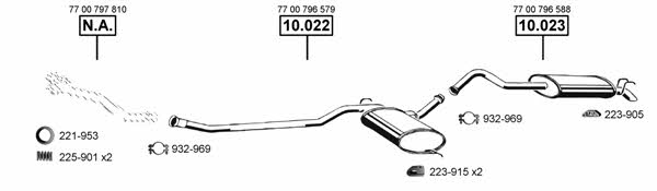 Asmet RE104570 Exhaust system RE104570
