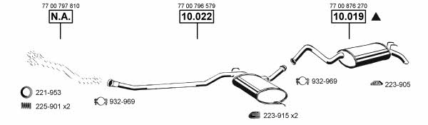 Asmet RE104700 Exhaust system RE104700