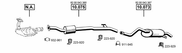 Asmet RE105400 Exhaust system RE105400