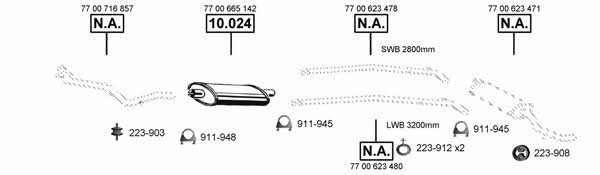 Asmet RE105540 Exhaust system RE105540