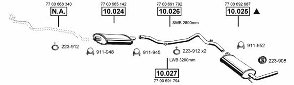  RE105605 Exhaust system RE105605
