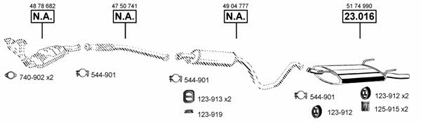 Asmet SA230200 Exhaust system SA230200