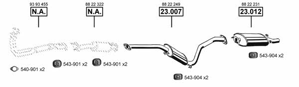 SA231200 Asmet Exhaust system