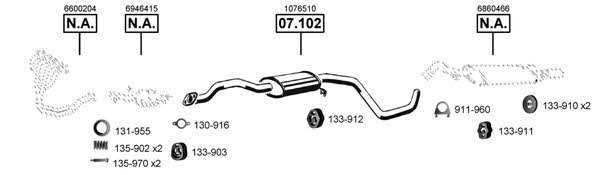  FO070430 Exhaust system FO070430