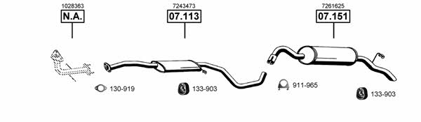 Asmet FO070475 Exhaust system FO070475