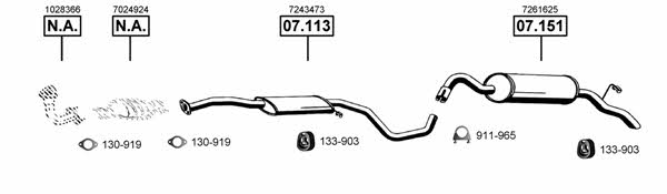  FO070480 Exhaust system FO070480