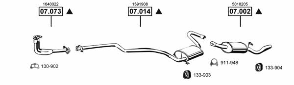 Asmet FO070565 Exhaust system FO070565