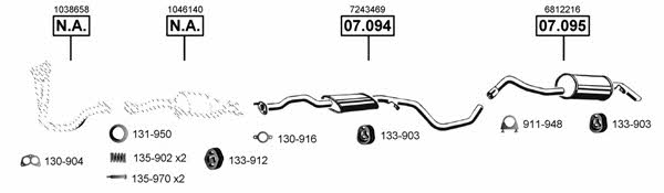 Asmet FO070600 Exhaust system FO070600