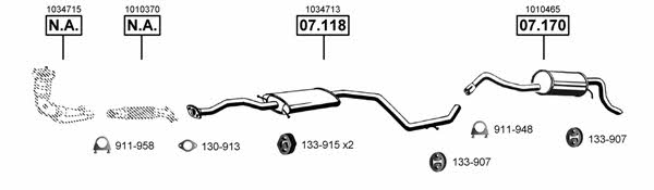 Asmet FO070610 Exhaust system FO070610