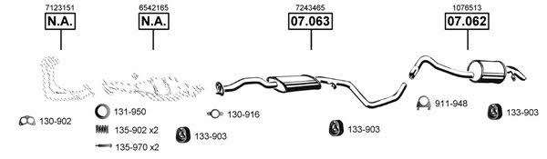  FO070645 Exhaust system FO070645