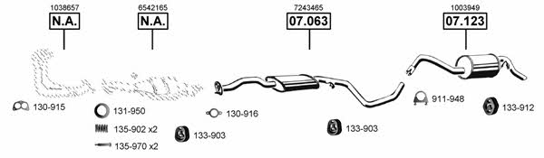 Asmet FO070650 Exhaust system FO070650