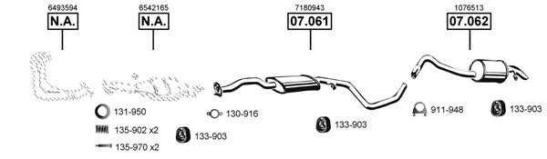  FO070675 Exhaust system FO070675