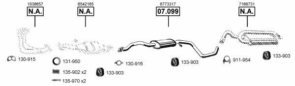 Asmet FO070680 Exhaust system FO070680