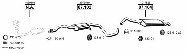  FO070690 Exhaust system FO070690