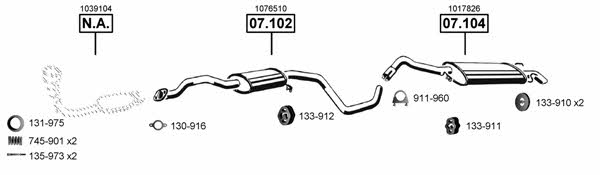  FO070710 Exhaust system FO070710